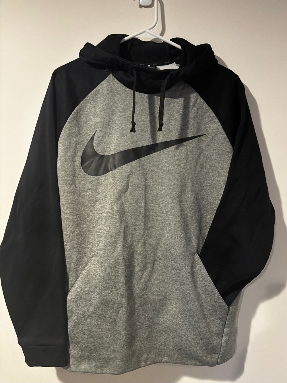 Nike Black Hoodie with Light Gray Lining size M